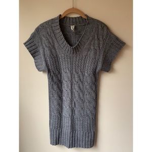 bb dakota gray cable sweater dress